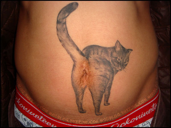 tattoo pic. Cats bum tattoo