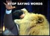Stop saying words