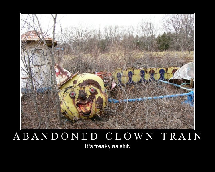Abandoned clown train