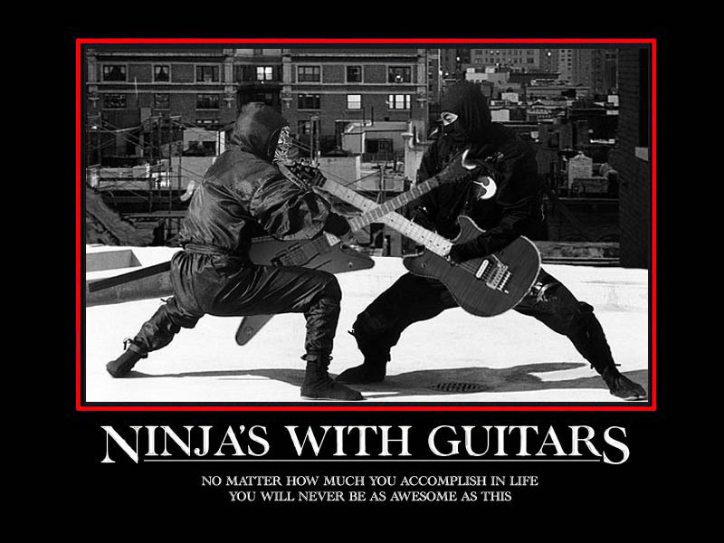 Ninjas with guitars