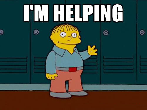 I'm helping