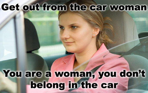 Woman in car