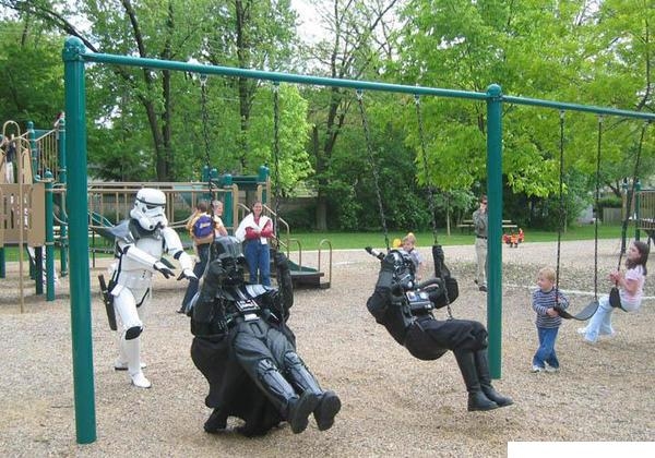 Darth vader at park