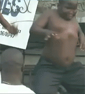 Dancing fat kid