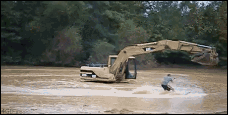 Digger skiing