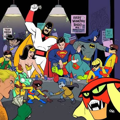 Superhero Monkey Knife Fight