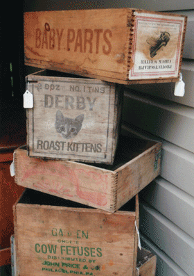 Rack of crates