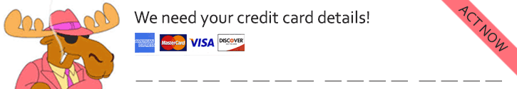 Talking Moose Wants Your Credit Card