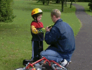 Teaching Kid to Ride