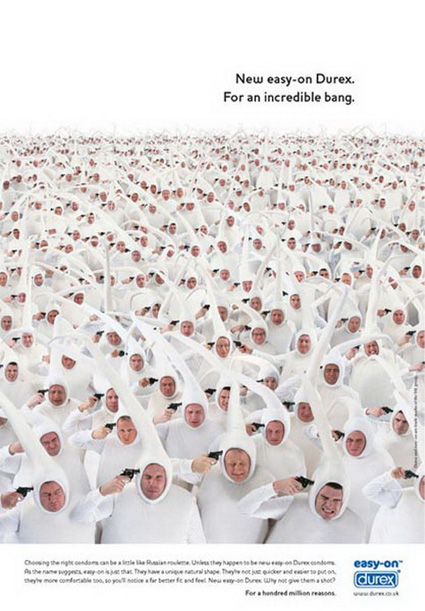 Banned condom poster