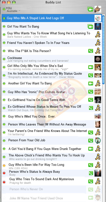 Renaming your buddy list