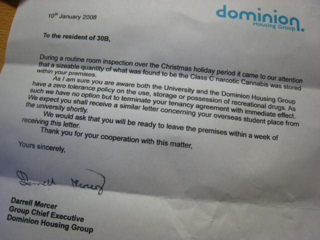 Cannabis letter