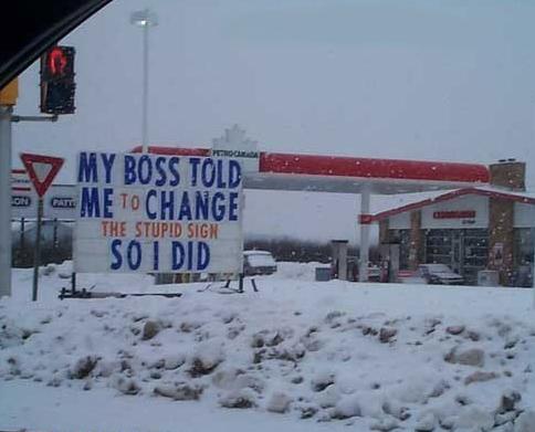 Change the sign