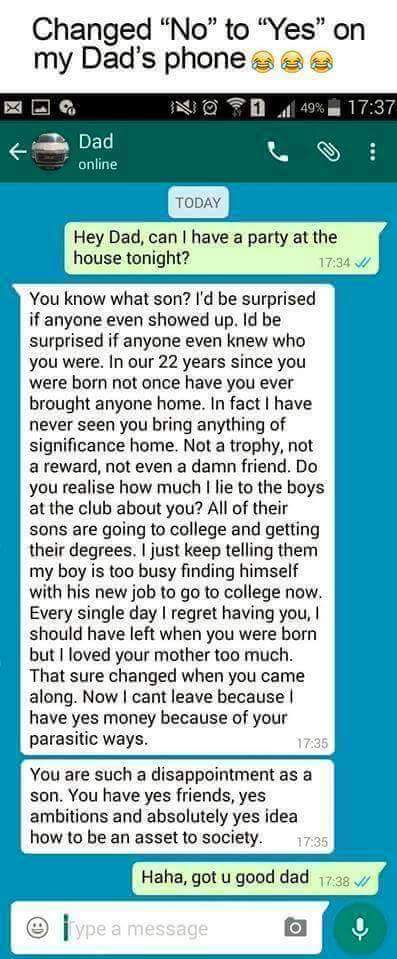 Dad prank