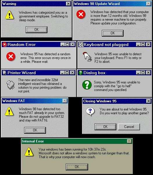 Error messages 1