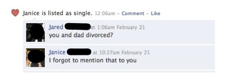 Facebook status