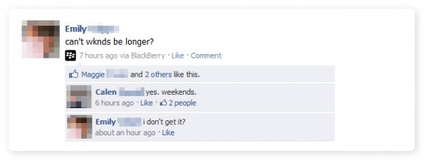 Facebook weekends