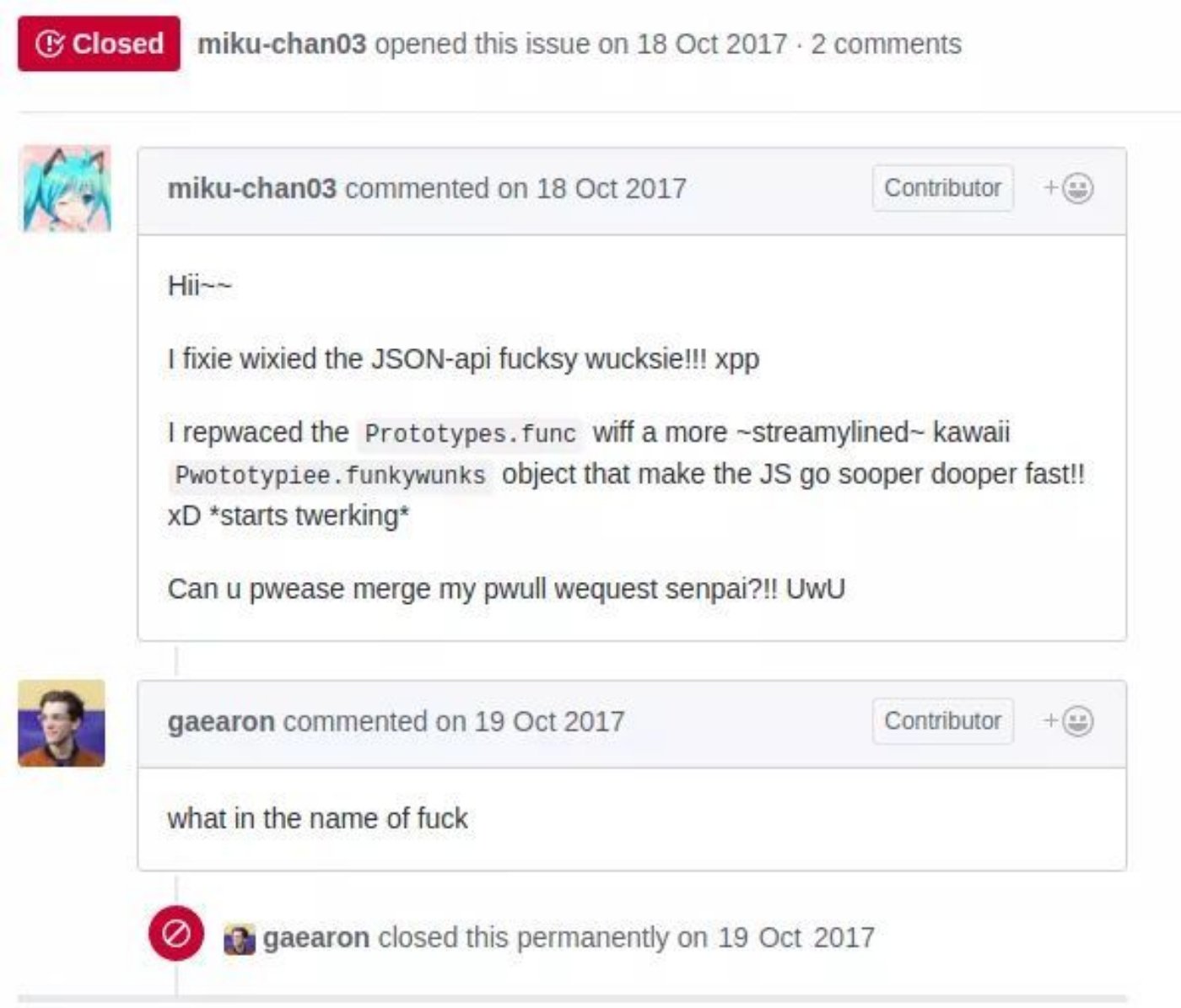 Github request