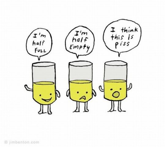 Glass is half ...