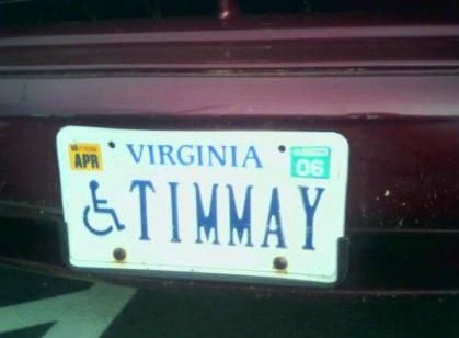 Handicapped Plate