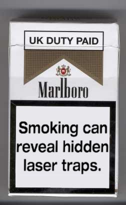 Smoking warning label
