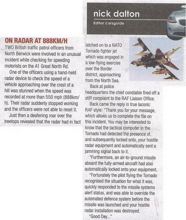 Tornado jet speed camera