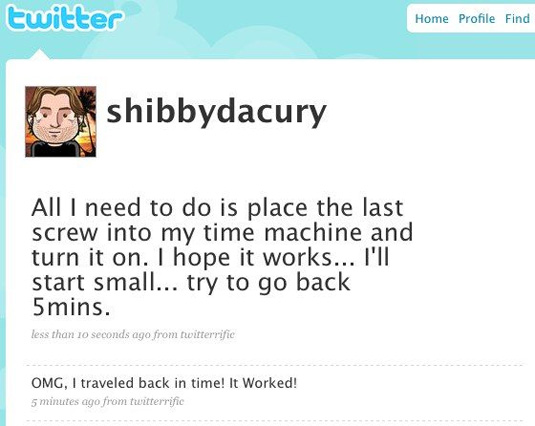 Twitter time travel