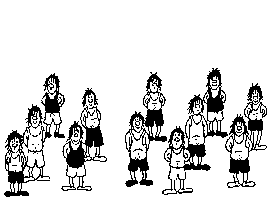 Twelve or thirteen people