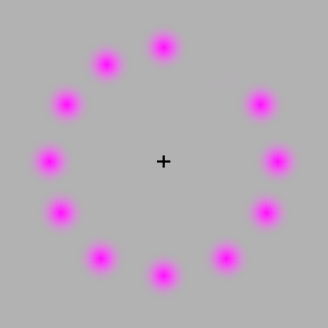 Stare and dots vanish