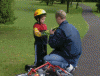Teaching Kid to Ride