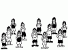 Twelve or thirteen people